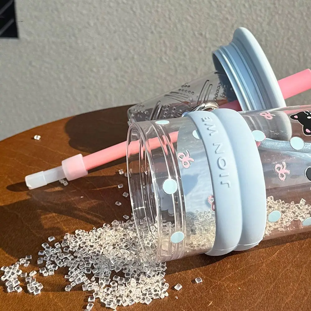 

Portable Cute Puppy Straw Cup 700ml Large Capacity Plastic Cups Tea Cup Juice Milk