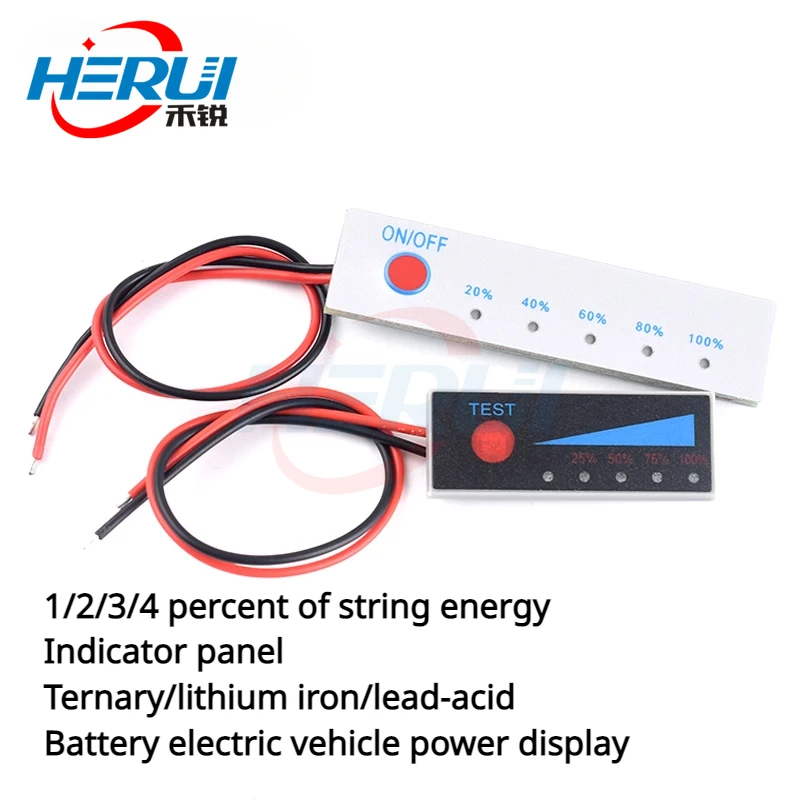 

1/2/3/4 percent of string energy Indicator panel Ternary/lithium iron/lead-acid Battery electric vehicle power display