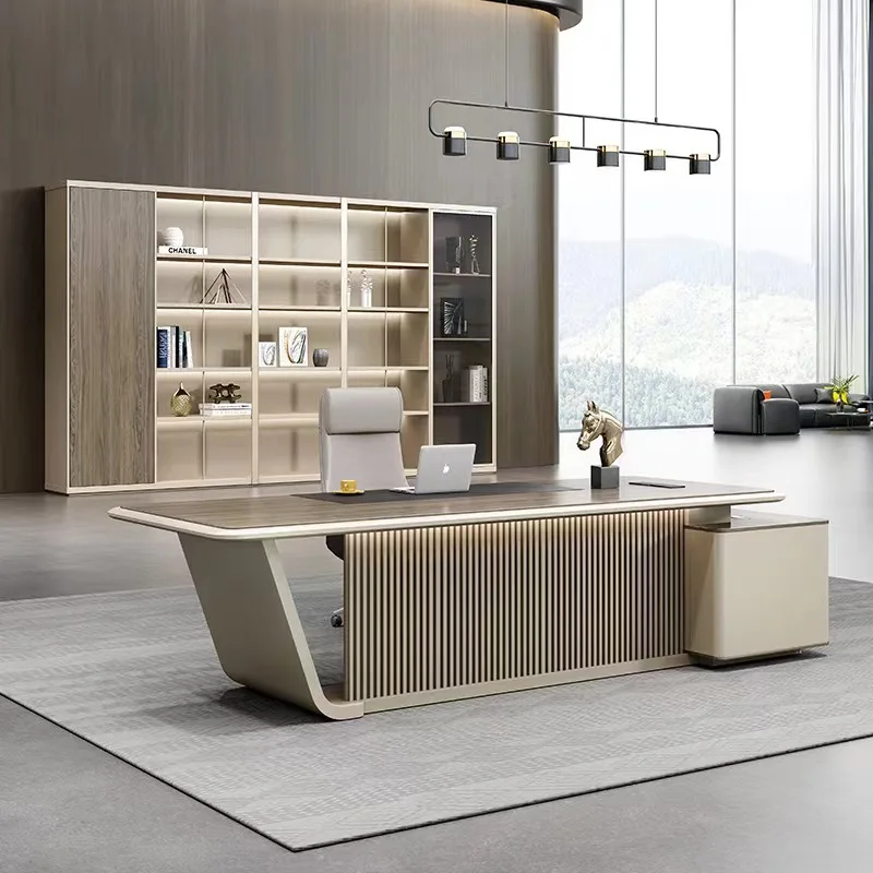 

Роскошный современный дизайн на заказ, стол для босса, мебель для домашнего офиса, деревянный офисный стол для руководителей Ceo