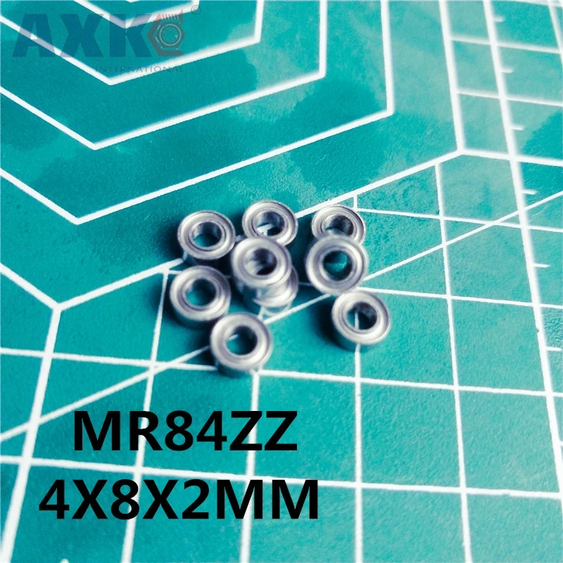 AXK 50Pcs MR84ZZ-2 4x8x2 mm Deep groove ball bearing Miniature bearing High qualit