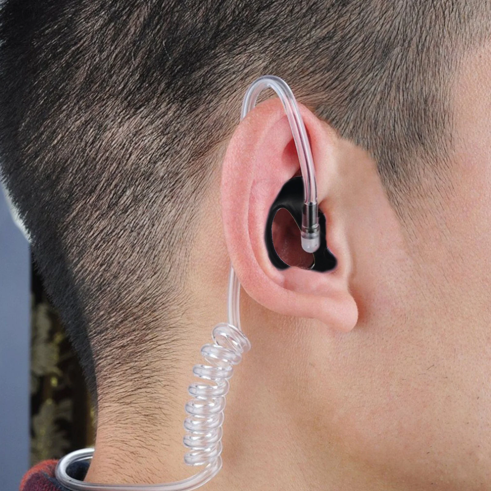 

2 Pairs Silicone Earplugs Soft Durable Secure Audio Coil Tube Compatible Radios Left Electronics