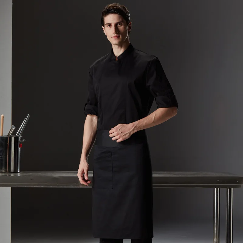 Vêtements de chef pour hommes, hôtel haut de gamme, restaurant occidental, arrière, cuisine, è, attribuable, salopette de chef, manches longues, automne commandé