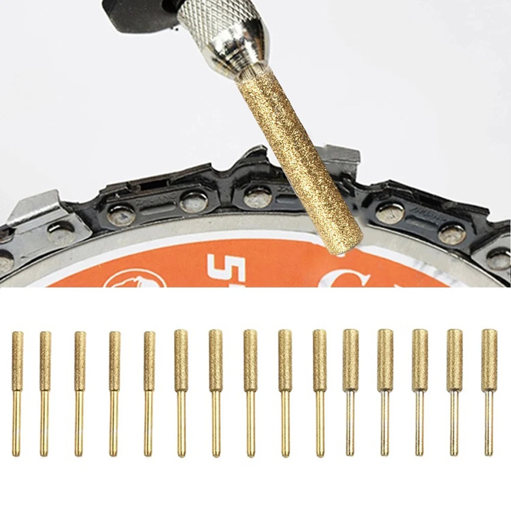 

15 Pcs Chainsaw Bits Sharpener High Hardness Electric Chainsaw File 4/4.8/5.5mm Chainsaw Chain Sharpeners Abrasive Tools