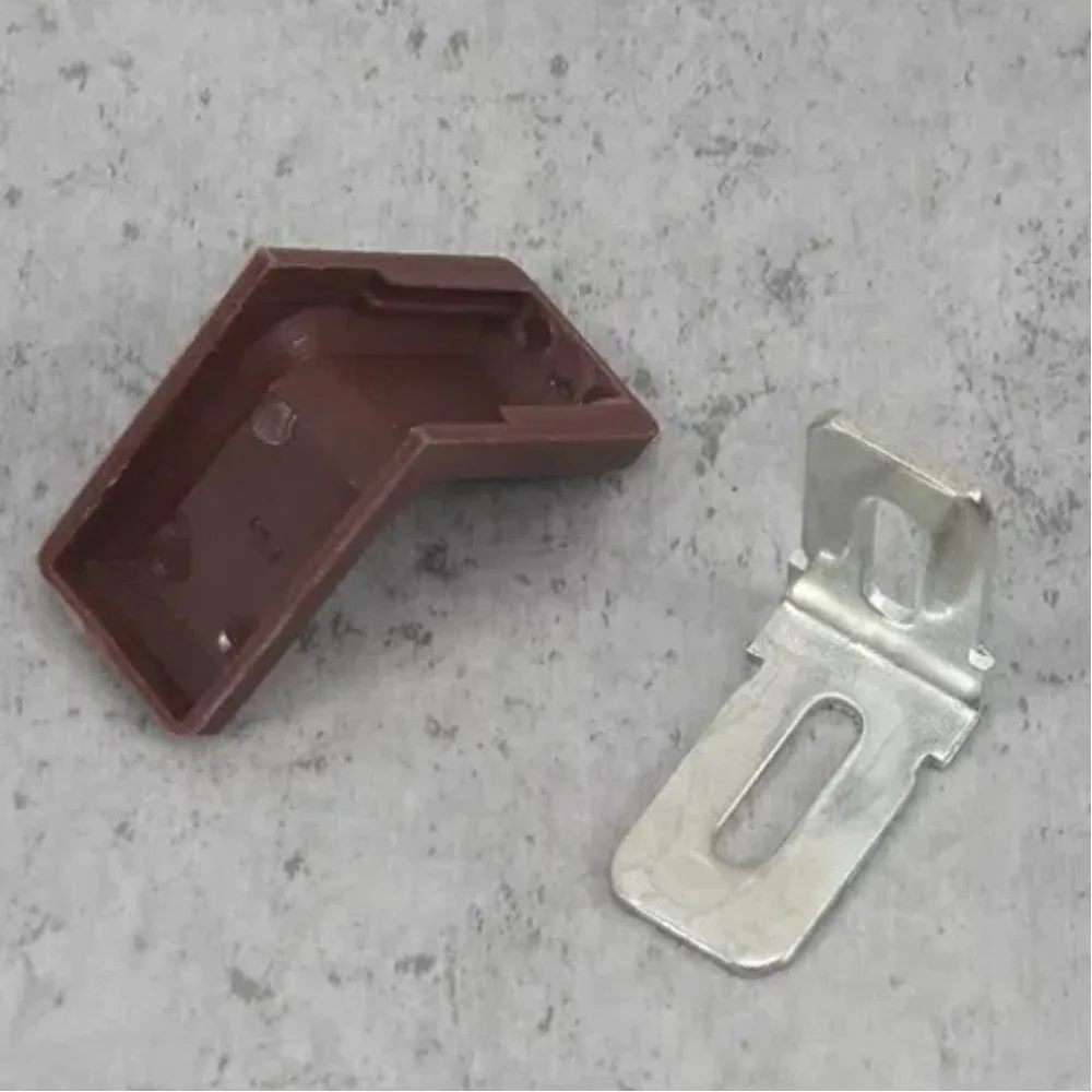 10PCS 90 Degree 2 in 1 Corner Brackets Rust Resistant L-Shaped Right Angle Bracket 4 Holes Thicken Fixing Bracket Bedframe