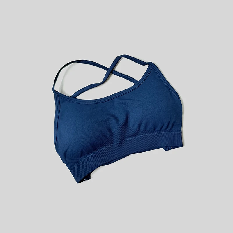 Backless Sports Bra Women Seamless Impact Yoga Top Bra Padded Gym Crop Top Stretchy Breathable Fitness Sports Top image 3