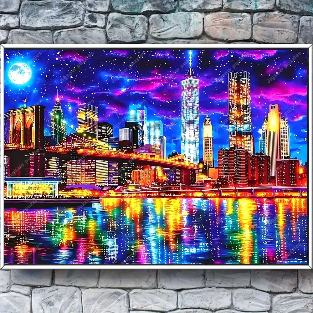 2000/1314/1000//520pcs Puzzle - Family Fun Adult Puzzle, Portable Cube Art Decoration, Made of High-Quality Paper, Wall Decor,