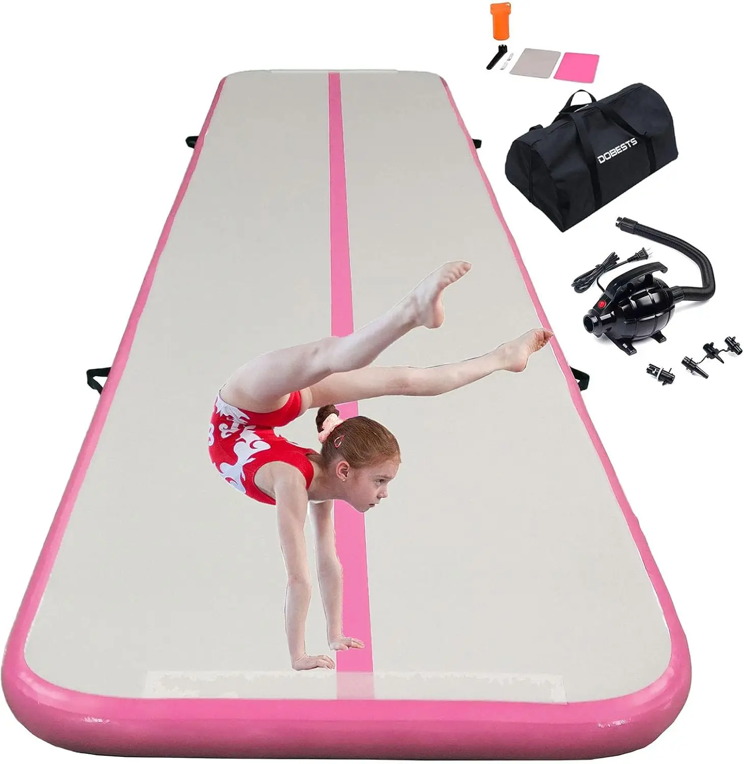 

Inflatable Gymnastic Mat Air Track Tumbling Mat 6.6ft 10ft 13ft 16ft 20ft 4/8 Inch Thick Air Mat Tumble Track Air Barrel