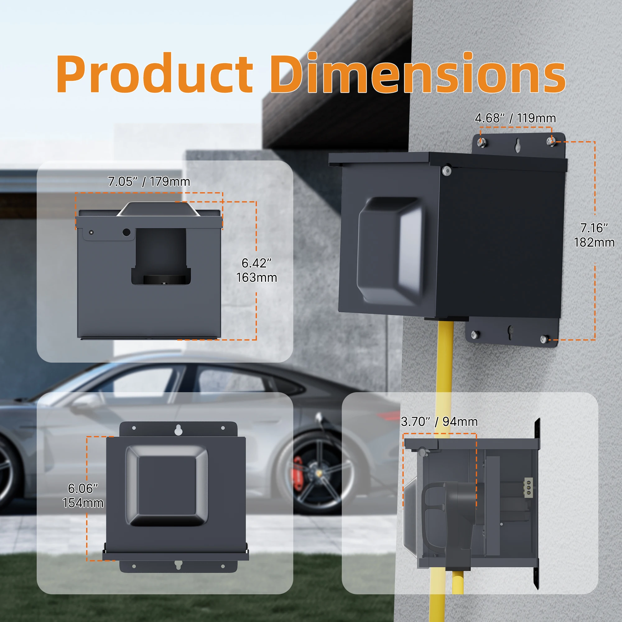 50A Electrical Outlet Box Weatherproof Outdoor Outlet Box Durable Electrical  Outlet Box With Circuit Breaker UL
