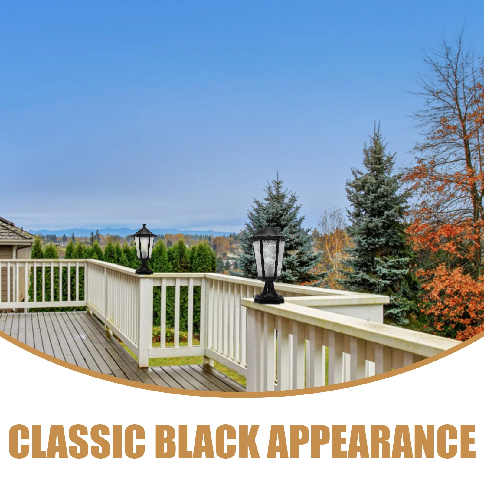 

Pillar Lamp Outdoor Post Light Patio Lantern European Charm Metal Glass Lighting Post Light Pillar Lamp