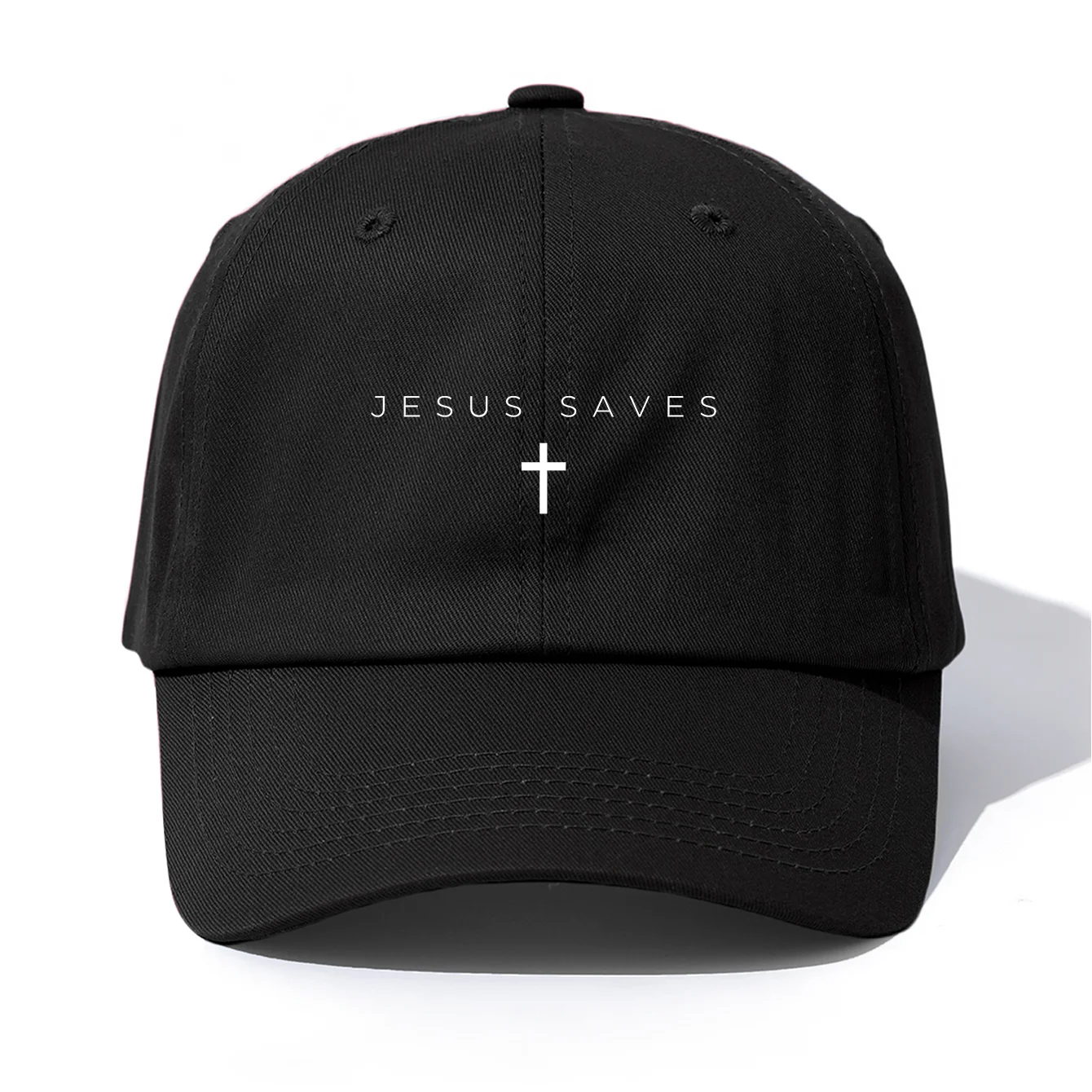 1 Stück Baseballkappe mit JESUS SAVES-Aufdruck für Erwachsene, minimalistischer Retro-Stil, lässig, weich, verstellbar, Papa-Mütze, perfekt als Geschenk