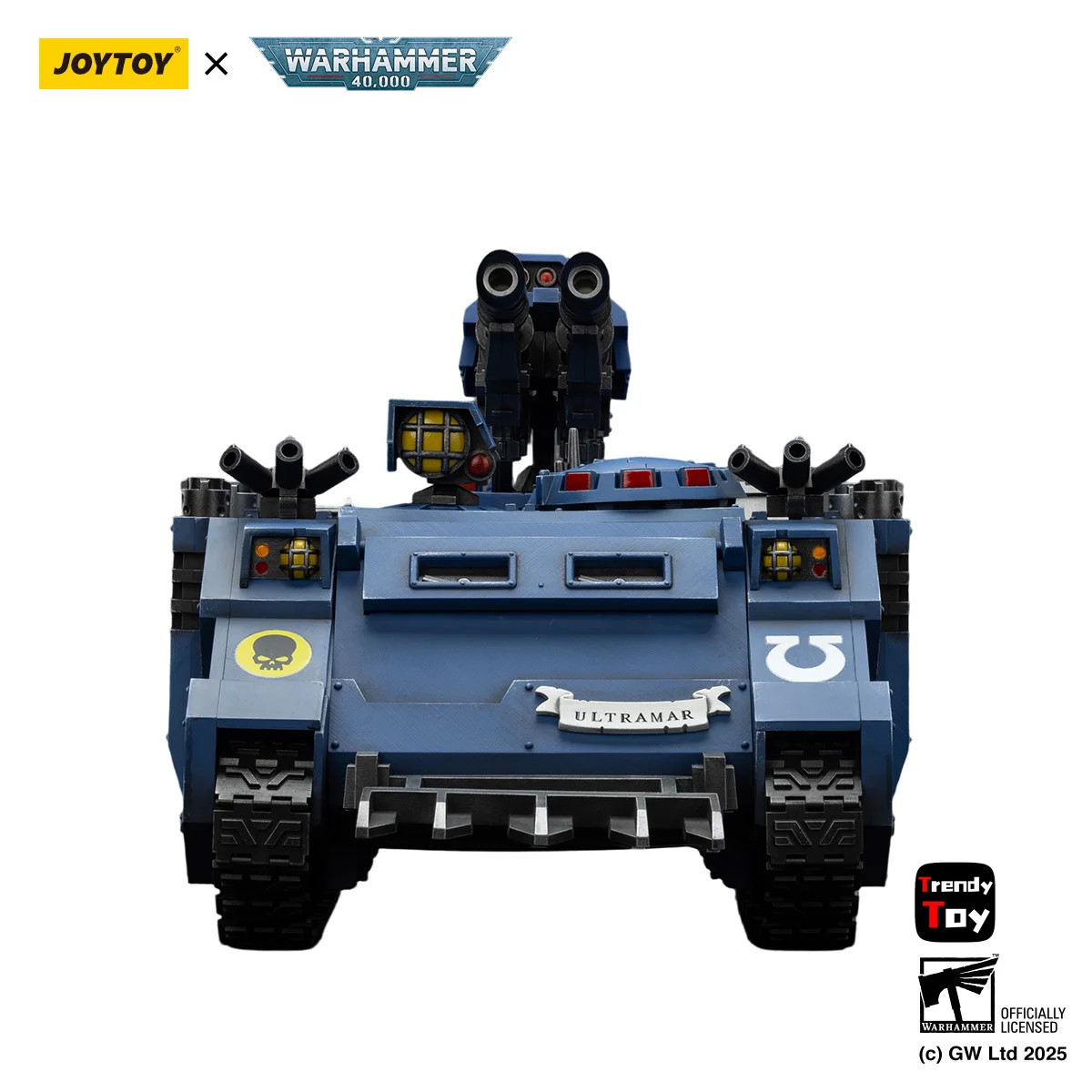 【Prevendita】JOYTOY Warhammer 40K Ultramarines Razorback con Twin Lascannon 1/18 Action Figure Toys