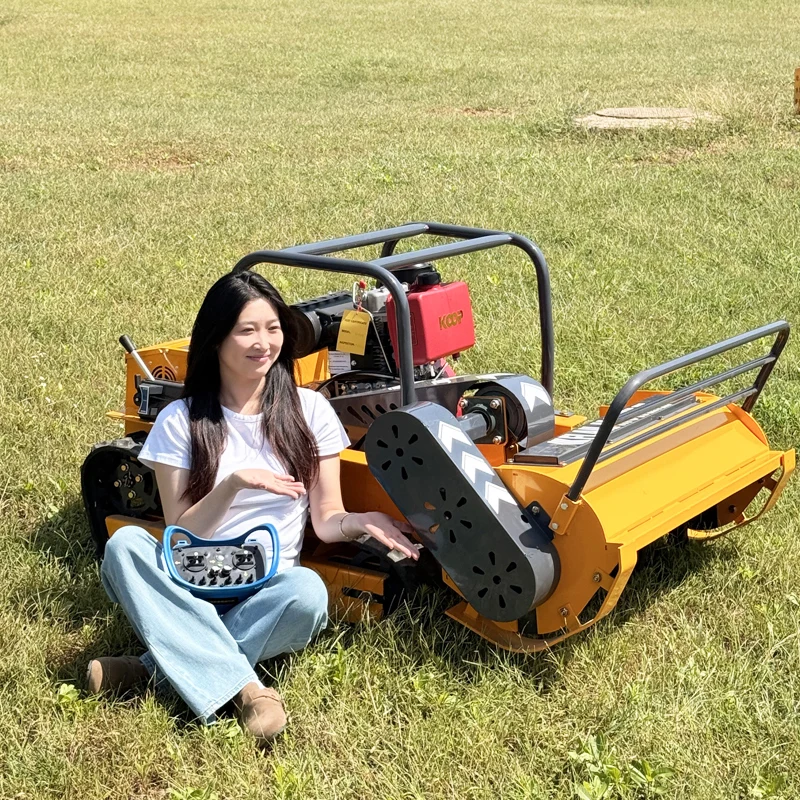 

Customized 2025 new model 800mm 1000mm 1200mm Cutting Width Remote Control Cordless Flail Mower for Lawn Farm