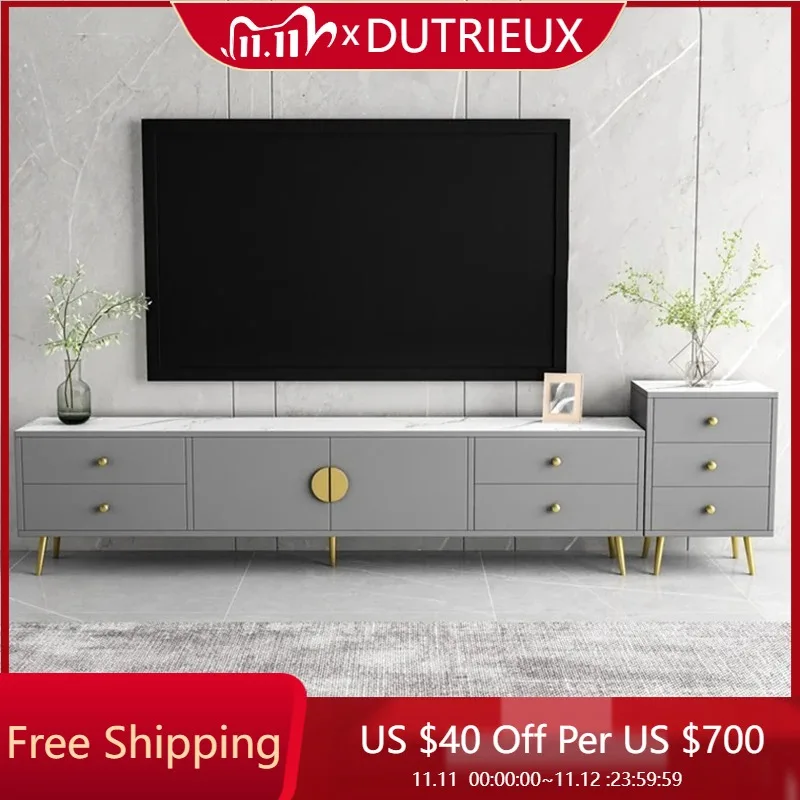 

Interior Vintage Tv Stand Gray Elegant Modern Glamour Minimalist Display Fashion Tv Table Chinese Salon Archivadores Home Decor