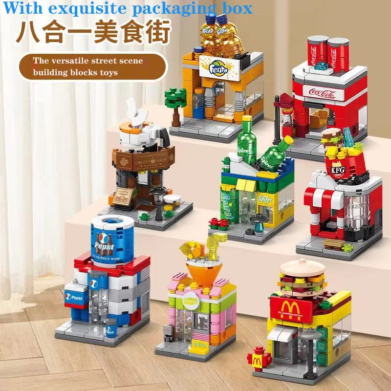 

City Street Mini Diy Building Block Toys for Children Bricks Blocks for Adults Constructor Micro Bricks Construction Set Gift