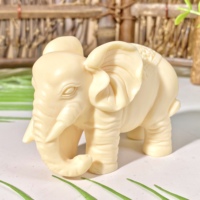 1PC High Quality Ivory Nut Elephant Natural Crystal Carving,Tagua,Gemstone Jewelry,Glitter, Healing Crystal, Birthday Gift