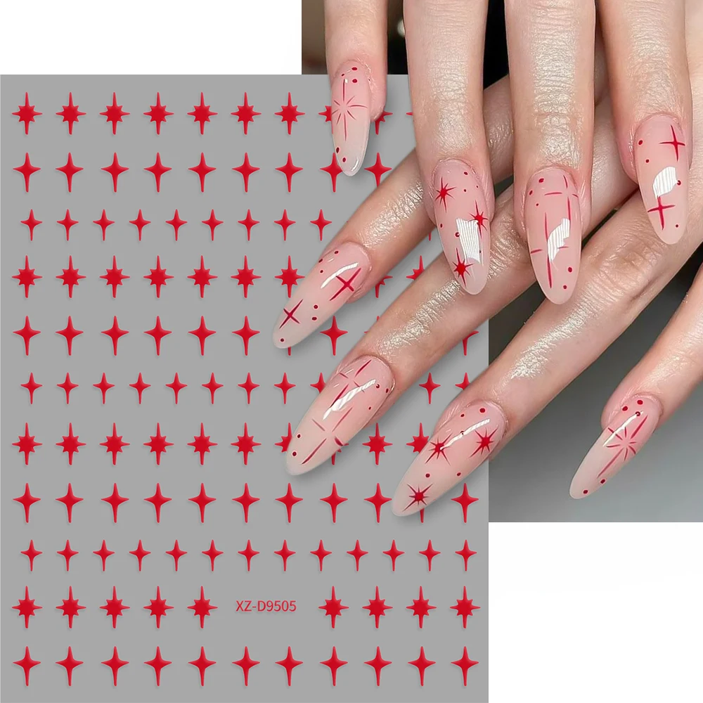 8 folhas mini cor pura estrela adesivos de unhas laser ouro/prata starburst auto adesivo decalques sliders y2k estrela manicure accessi