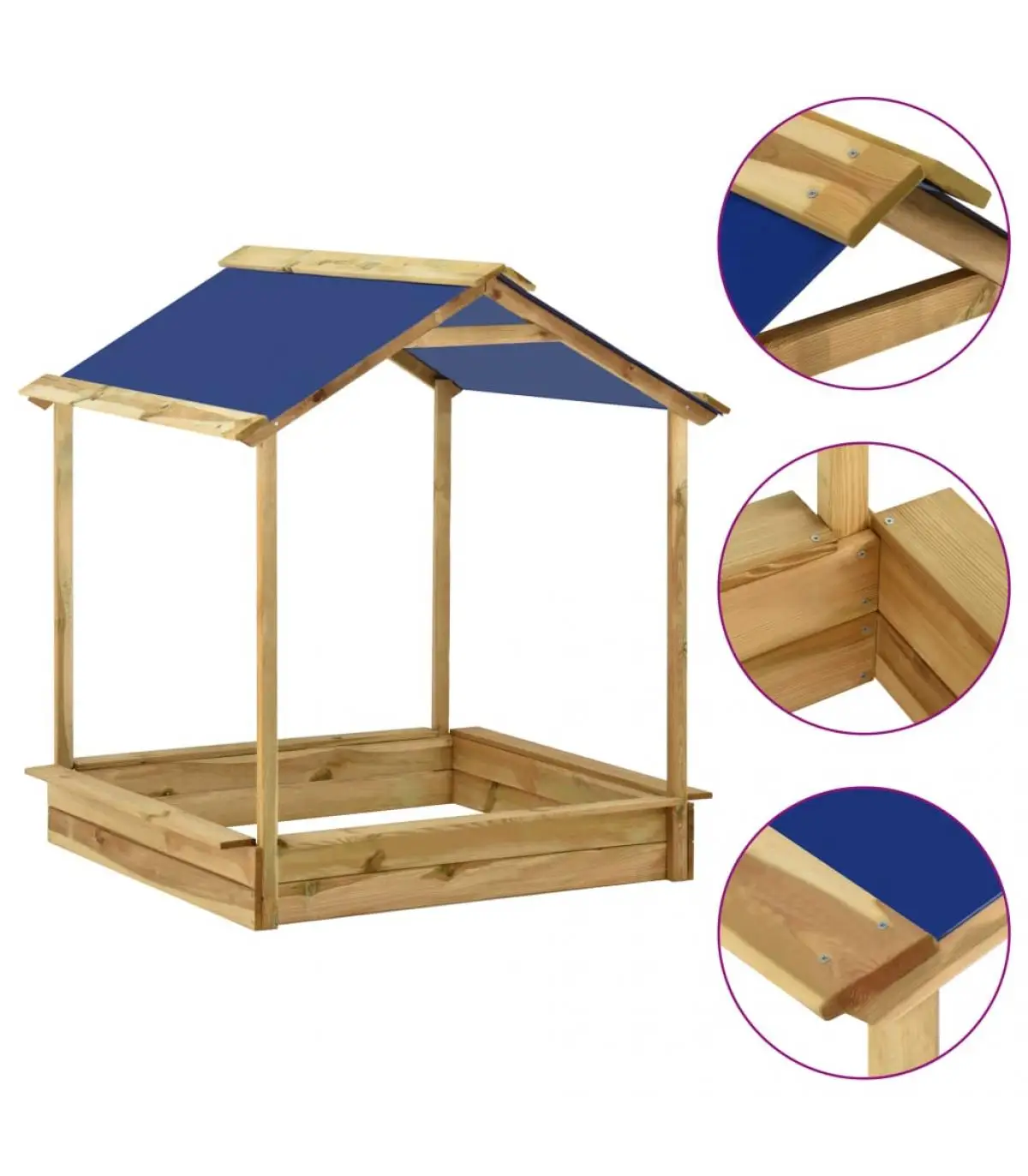 Children's House Garden Playhouse with Pine Wood 128x120x145 cm