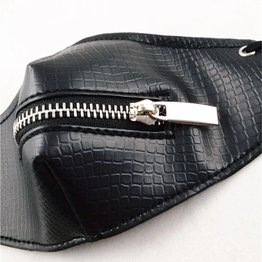 قناع وجه أسود للجنسين بتصميم سحاب مقاوم للرياح والغبار لعروض المسرح الرياضي في الهواء الطلق