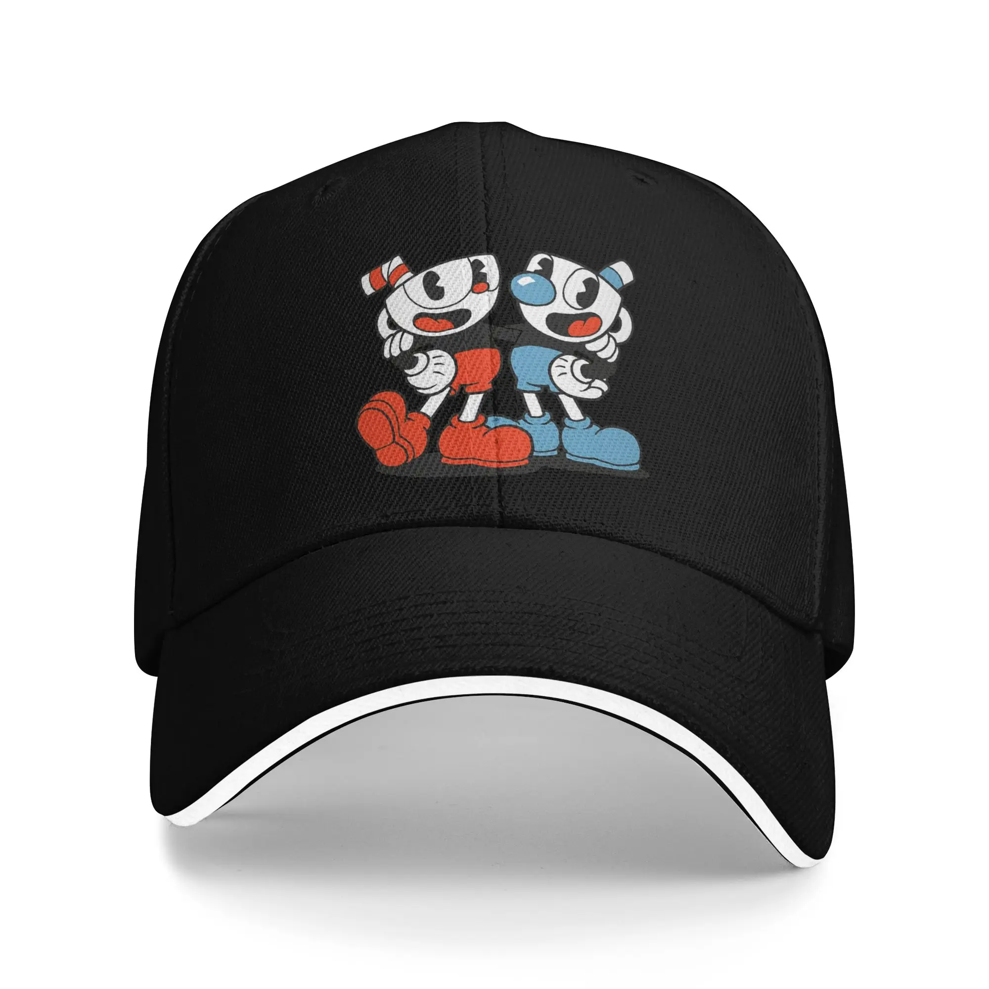 Custom Classic Unisex Cupheads Cartoon Baseball Cap Adult Mugmans Game Adjustable Dad Hat Women Men Sun Protection