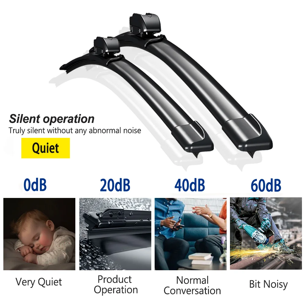 For Hyundai Accent MC 2006–2011 Automobiles Durable Quiet Front Windscreen Wiper Blades Auto Window Replacement Accessories view 4