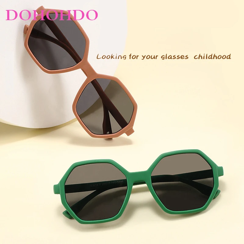 

DOHOHDO New Flexible Baby Girl Boy Polarized Sunglasses Ultralight 0-3 Years UV400 Antiglare Baby Glasses Polygon Infant Shades