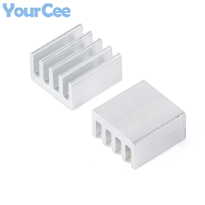 100pcs/10pcs Silver 8.8*8.8*5mm Heatsink Radiator Cooling Aluminum Heat Sink for LED Electronic Heat Dissipation Cooler