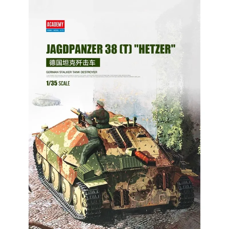 Academy Assemble Tank Model Kit 13230 Jagdpanzer 38(t) "Hetzer" later Productie 1/35 Plastic Model Kit