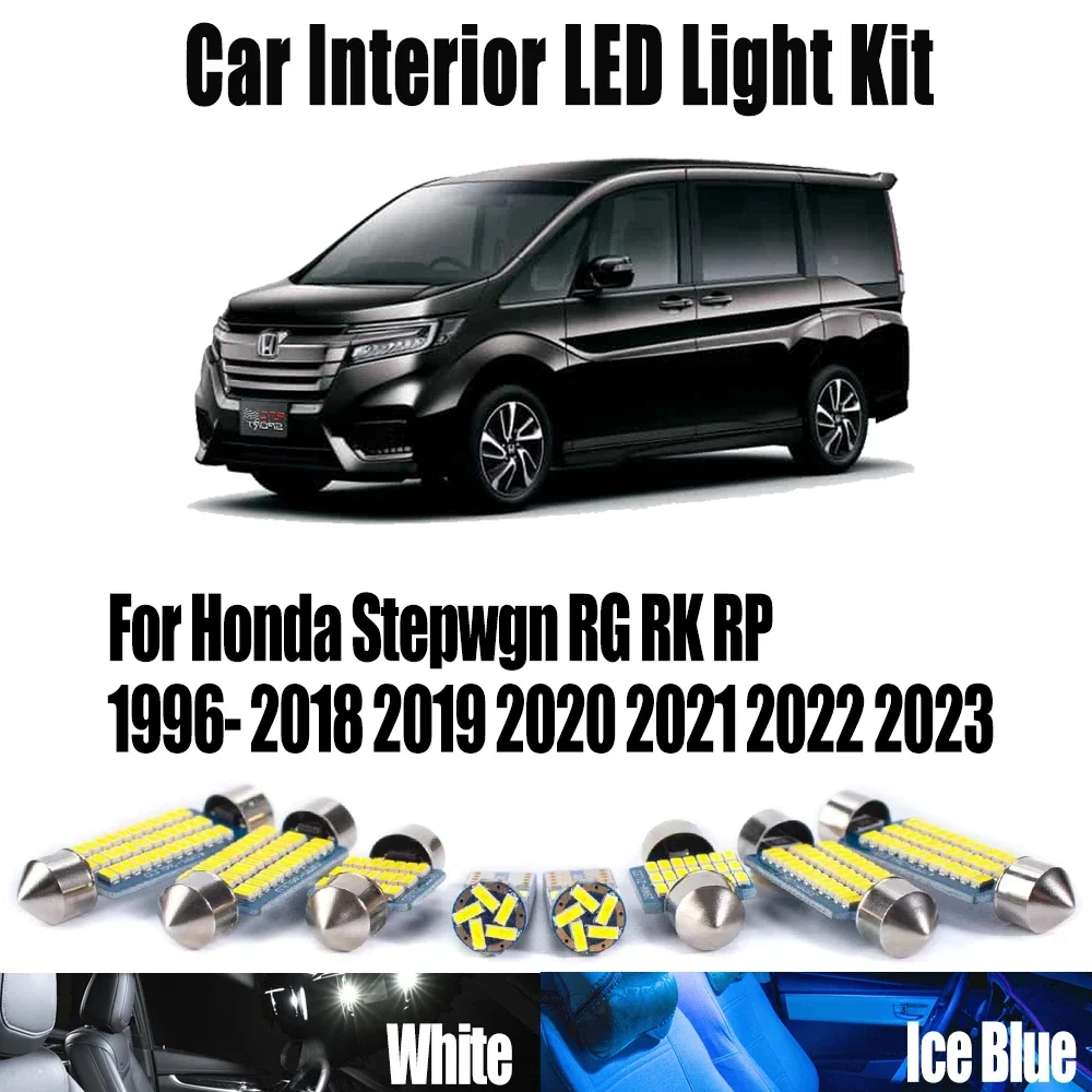 LED Interior Reading Dome Trunk Bulbs Light Kit For Honda Stepwgn RG RK RP 1996- 2018 2019 2020 2021 2022 2023 Car Accessories