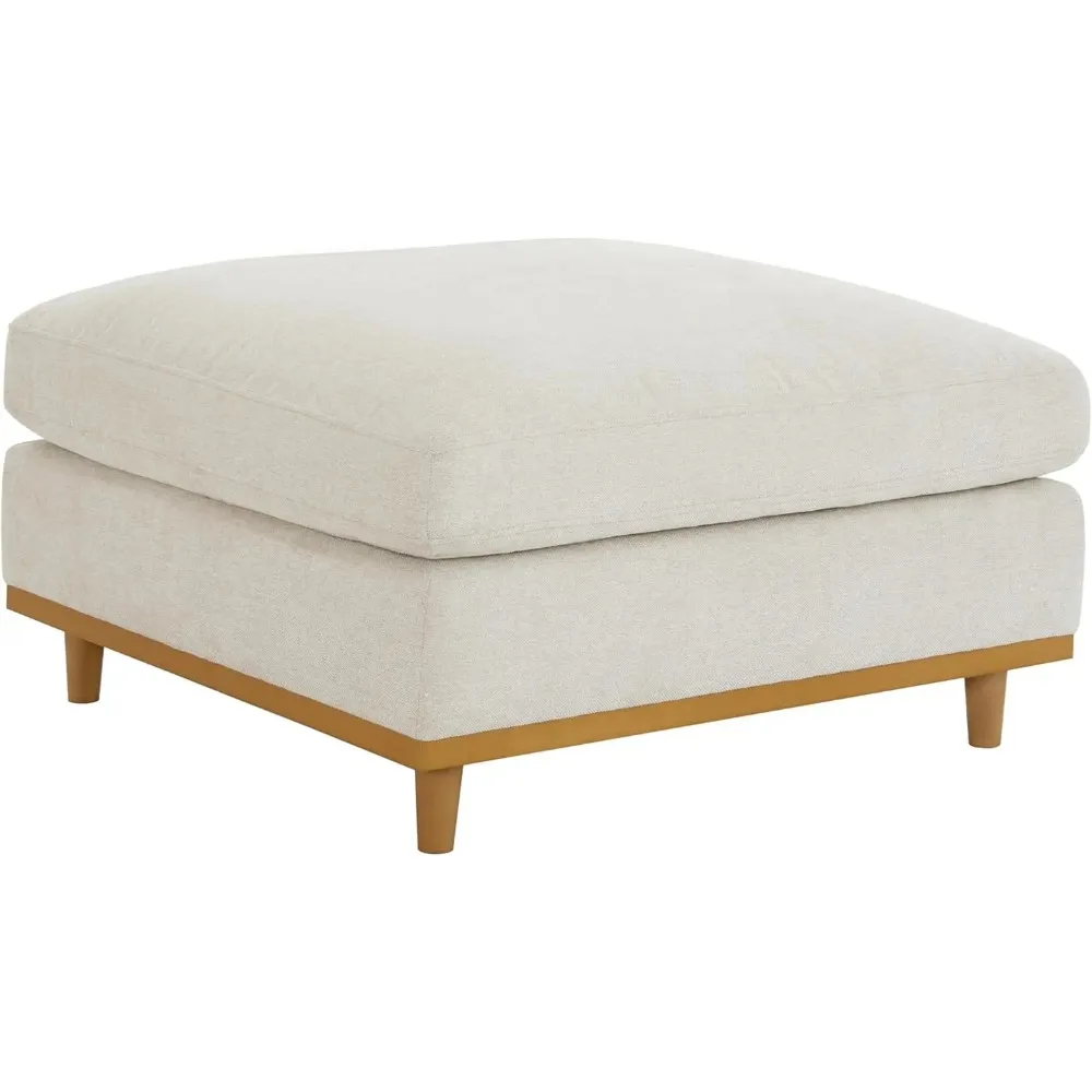 

35 Inch Down Filled Upholstered Square Modular Ottoman for Sectional Sofa, Ottoman Footrest and Seat Cube for Living Room,