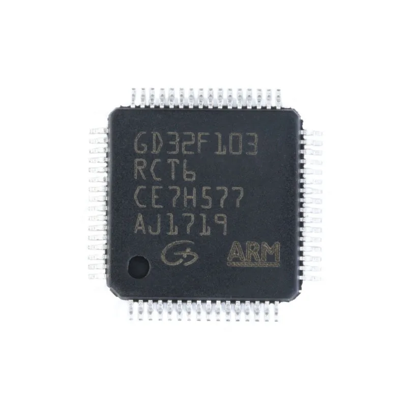 Original Authentic GD32F103RCT6 LQFP-64 Cortex-M3 32-bit 108MHz 256K Flash MCU IC for Hardware Designer BOM Buyer Industrial Dev