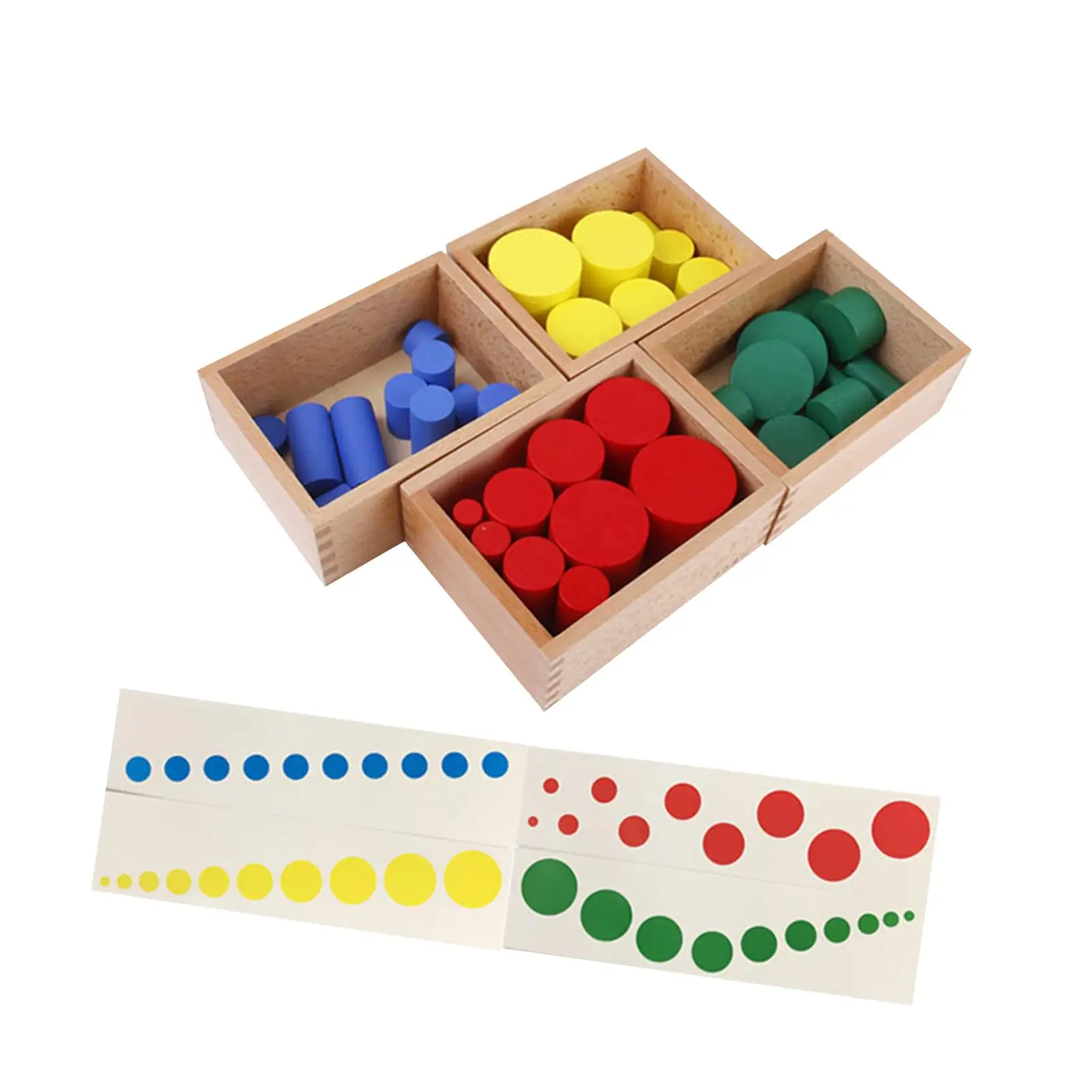 Montessori Colored Cylinders Interactive Toy Sensory Toys for Party Toy Kids