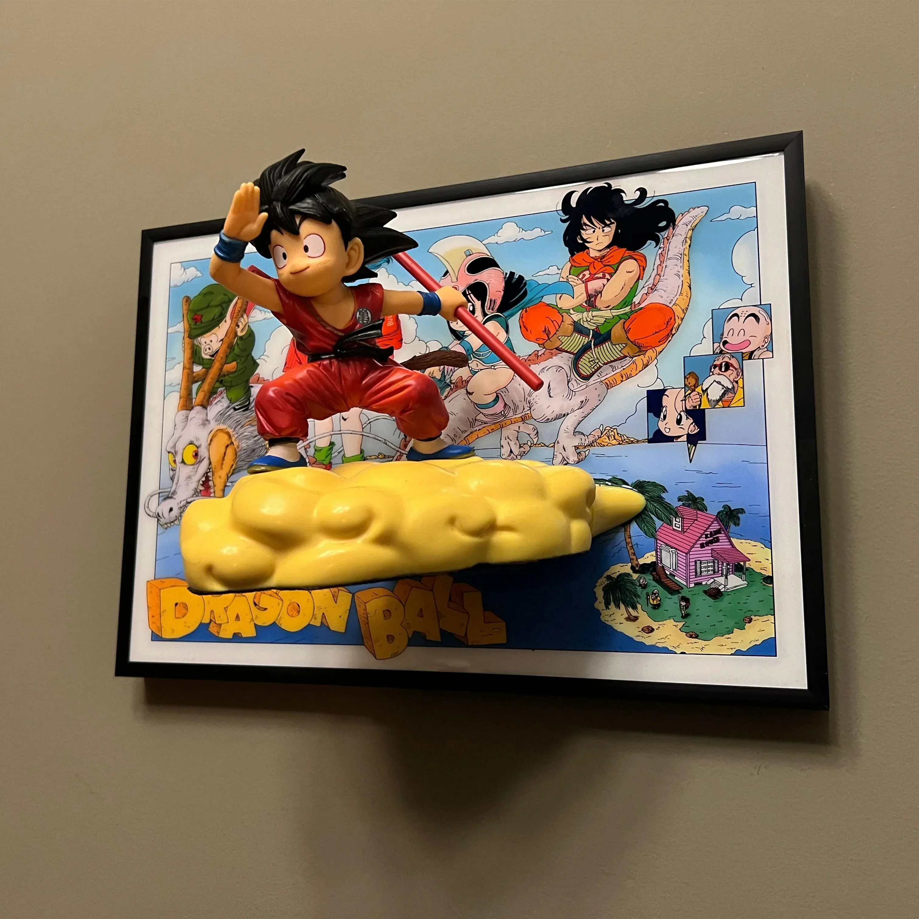 Anime Dragon Ball figurki Goku malowidło na ścianę obrazy prasowe plakat wydruki HD ścianę sztuka modułowy salon