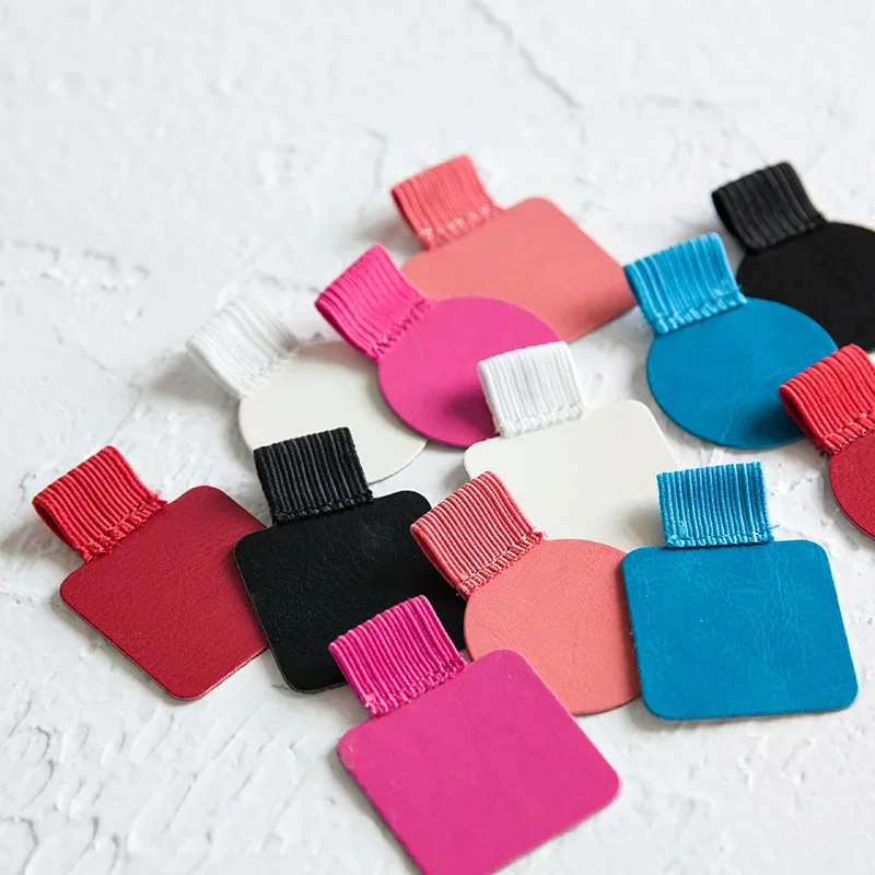 Fromthenon Color Leather Pen Clip for Notebook Journals Self Adhesive Pen Holders Stationery Office and School Supplies