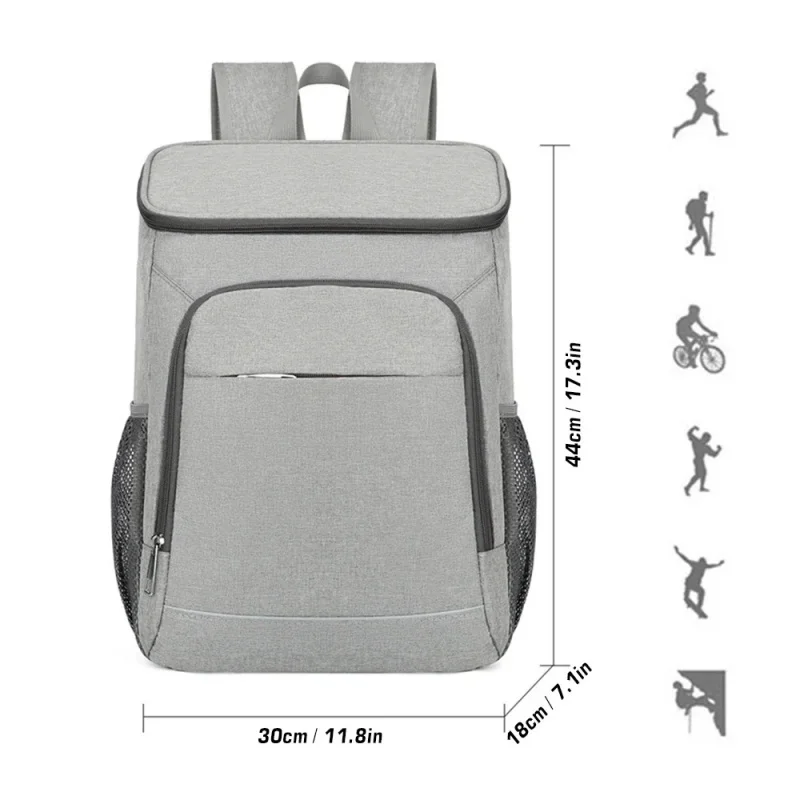 30l refrigerador mochila à prova de vazamento isolado almoço saco para acampamento ao ar livre caminhadas piqueniques praia grande capacidade à prova dwaterproof água pacote de gelo 가