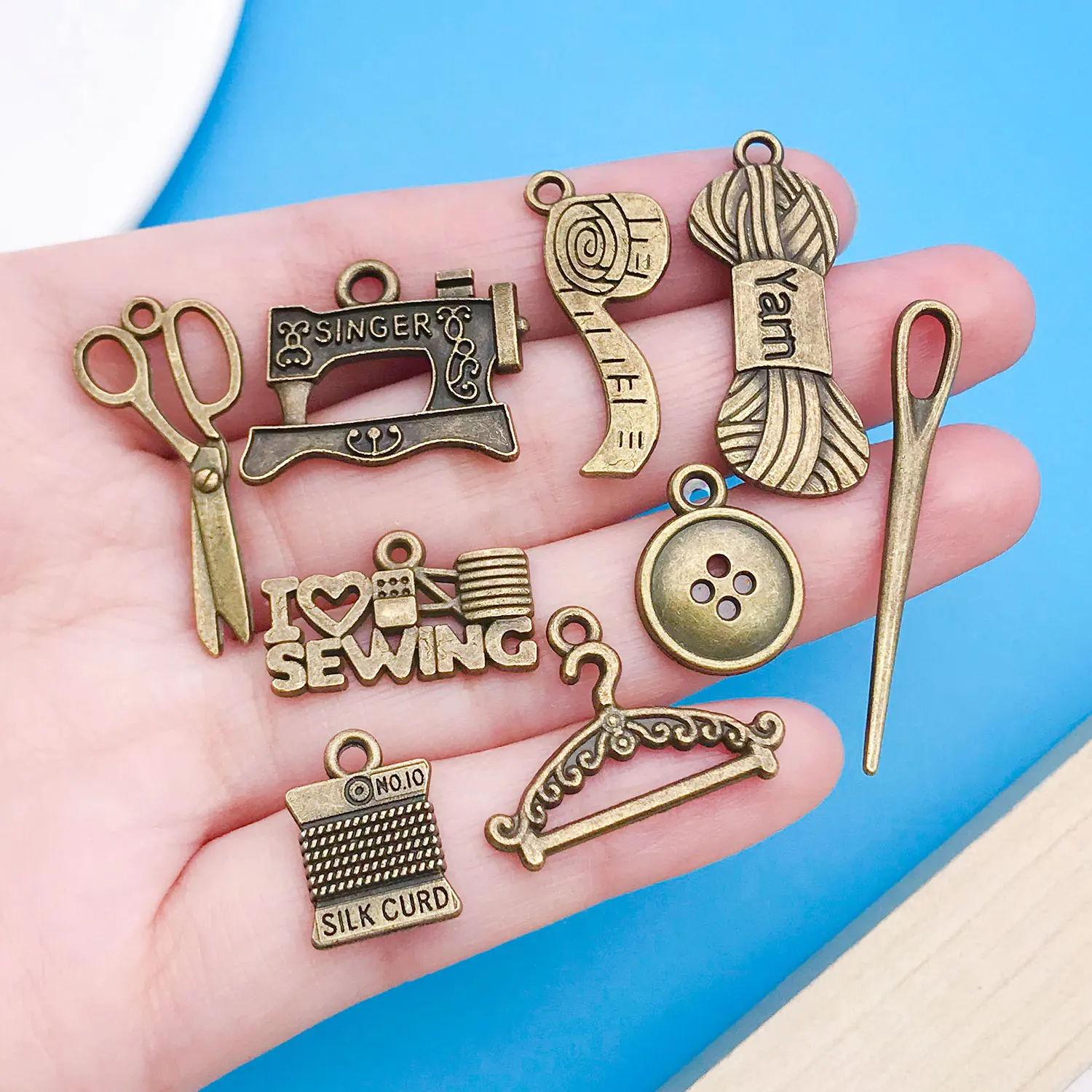 Mix 20 pieces/Ancient Blue Sewing Machine Series Fashion Jewelry Making DIY Craft Halloween Thanksgiving Fashion Accessories