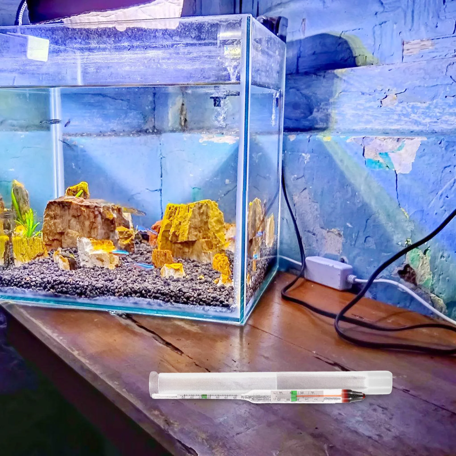 

Parliky Aquarium Test Kit Portable Salinity Hydrometer Water Meter for Fish Tank Monitoring Home Use