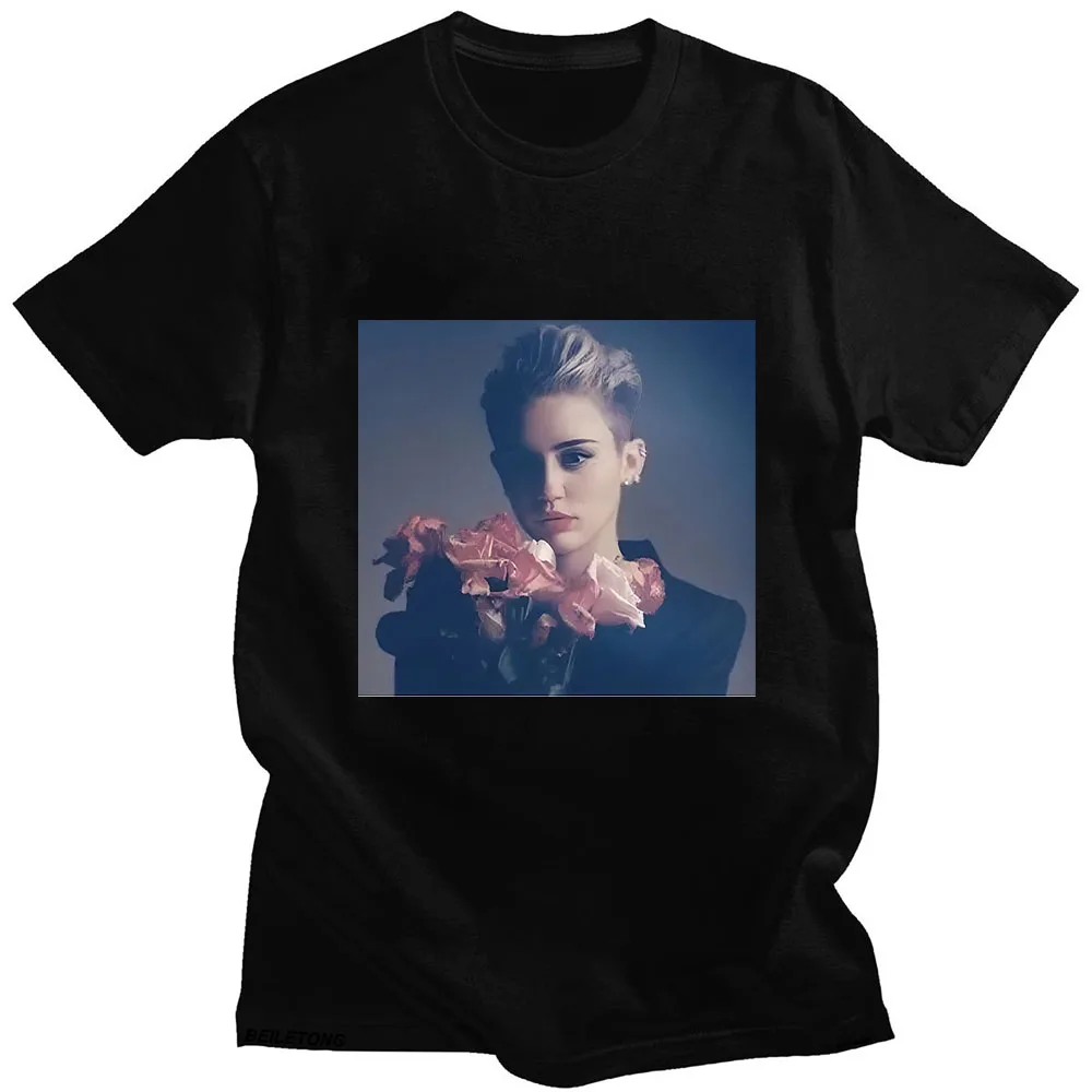 Miley Cyrus T-shirt for Summer Comfortable Tee-shirt Graphic Printing Fashion Cotton Short Sleeve Tshirt Ropa Mujer Casual Tees