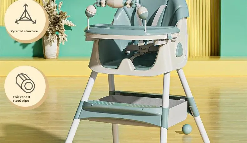 Babyfond Children's Dining Chair Multifunctional Variable Rocking Horse Baby Seat Foldable Recumbable Infant Dining Table
