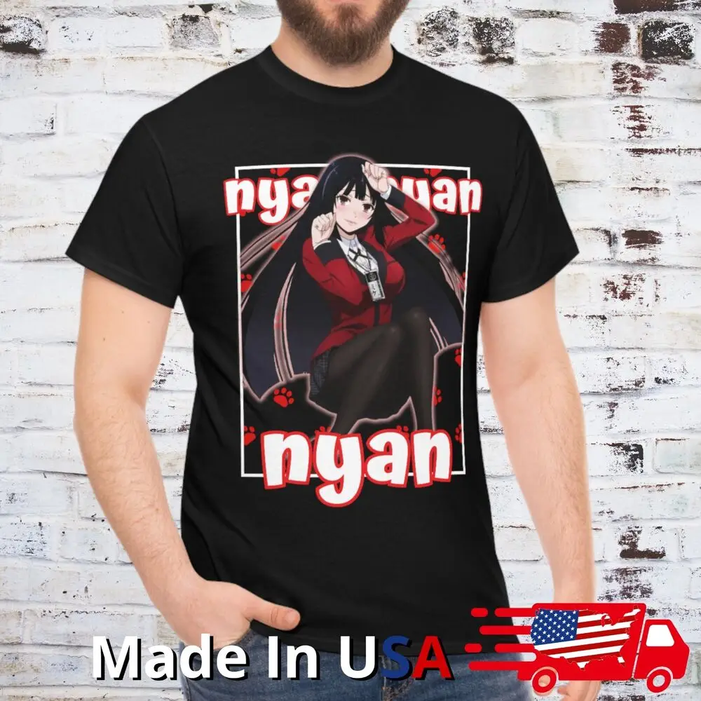 Kawaii Waifu Yumeko Jabami Kakegurui Shirt Cat Girl Anime Clothing Japanese Tee