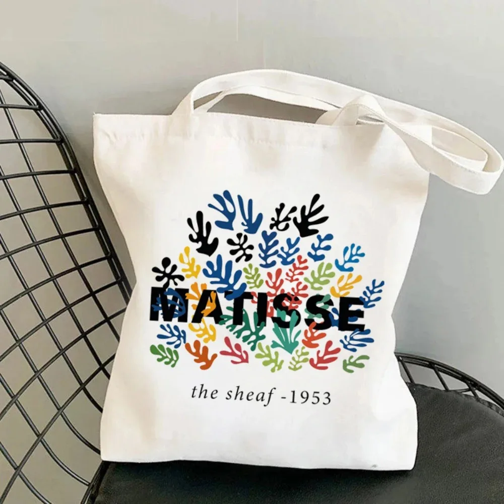 Abstract Flower Art Canvas Handbag Durable Environmentally Friendly Work School Shopping Daily Commuting Yoga Shoulder Bag