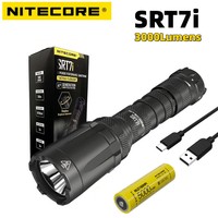 NITECORE SRT7i Flashlight 3000 Lumens 580m Beam Tactical Rechargeable Smart Selector Ring Torch Light with NL2150HPi Battery