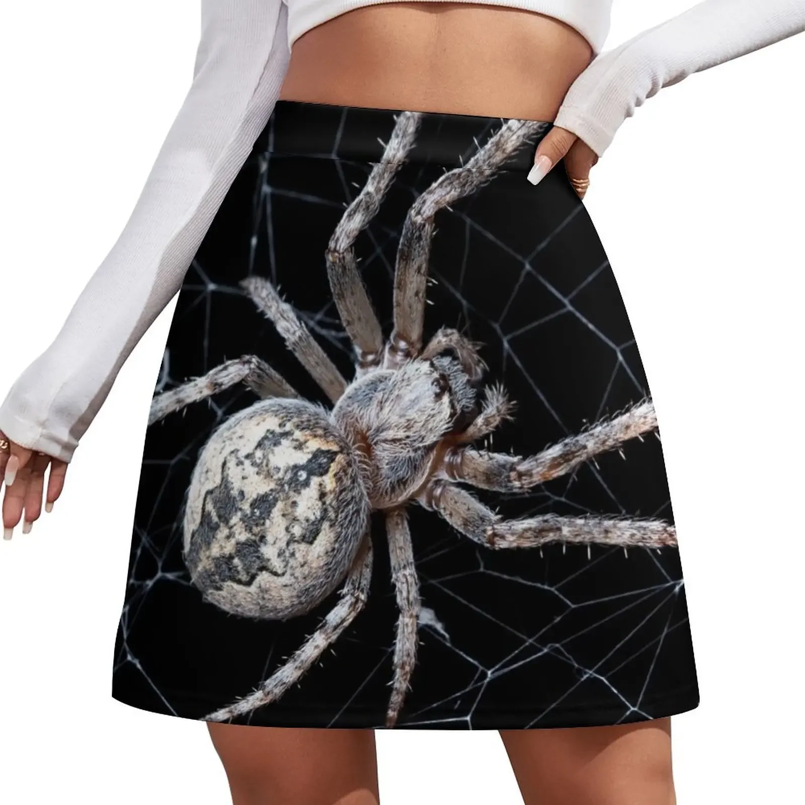 

Big Spider On Cobweb Mini Skirt dress women summer womens clothing fairy core Mini Skirt
