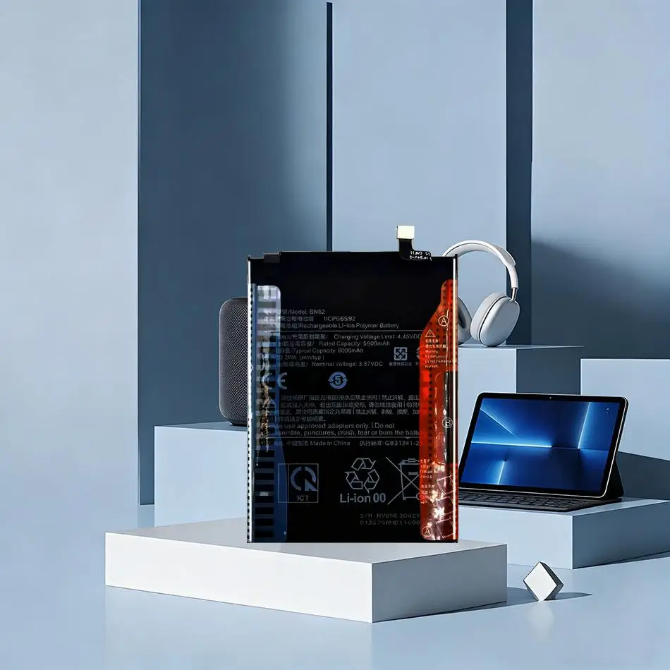 

Надежный аккумулятор для мобильного телефона Xiaomi Redmi Note 9 4G BN62 Note9, версия с быстрой зарядкой, 6000 мАч