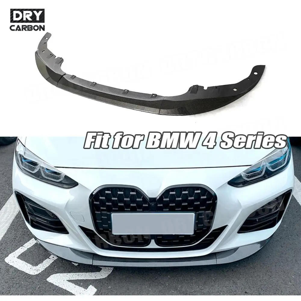 

Front Bumper Lip Spoiler Splitters Body For BMW 4 Series G22 G23 M Sport 2020+ 3Pcs Bumper Chin Guard M*P Style Car Accessories