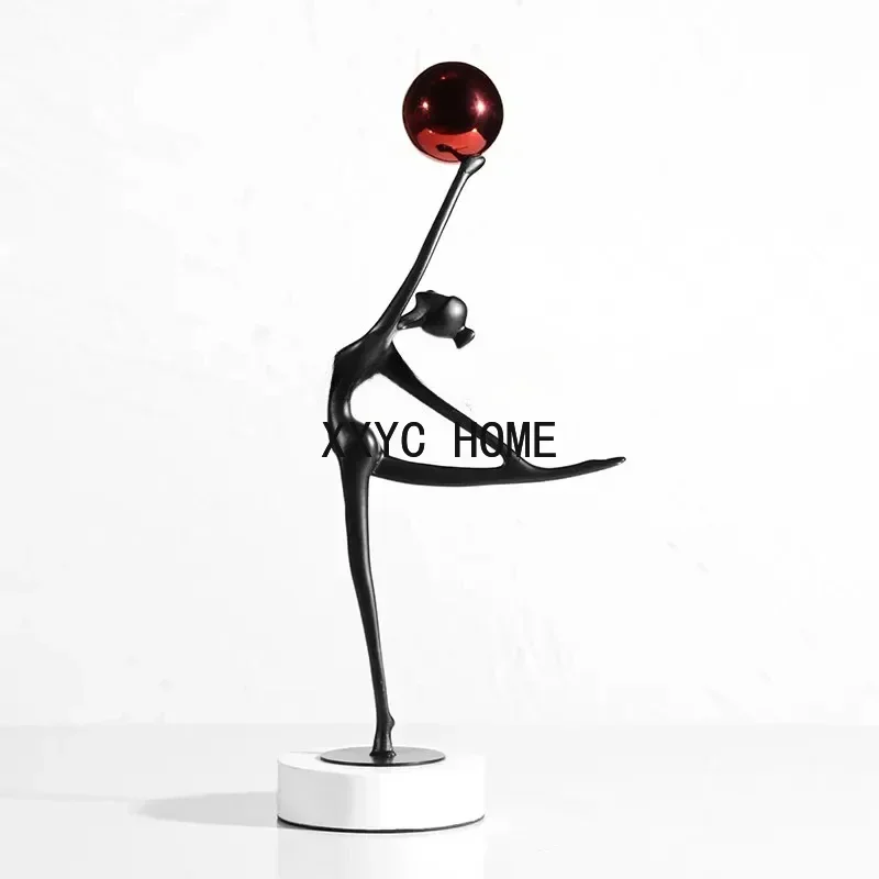 Semplice personaggio di danza di nicchia scolpito ornamenti modello camera casa soggiorno decorazioni per mobile TV