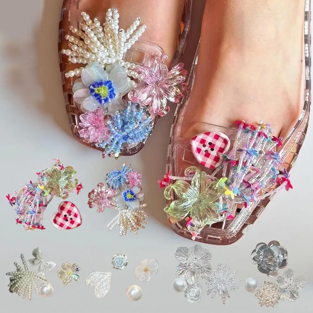 

Dopamine Handcrafted Beaded Jelly Shoes Charms Sandals Accessory Decorative Bead Tassel Slippers Buckles Detachable Shoe Flower