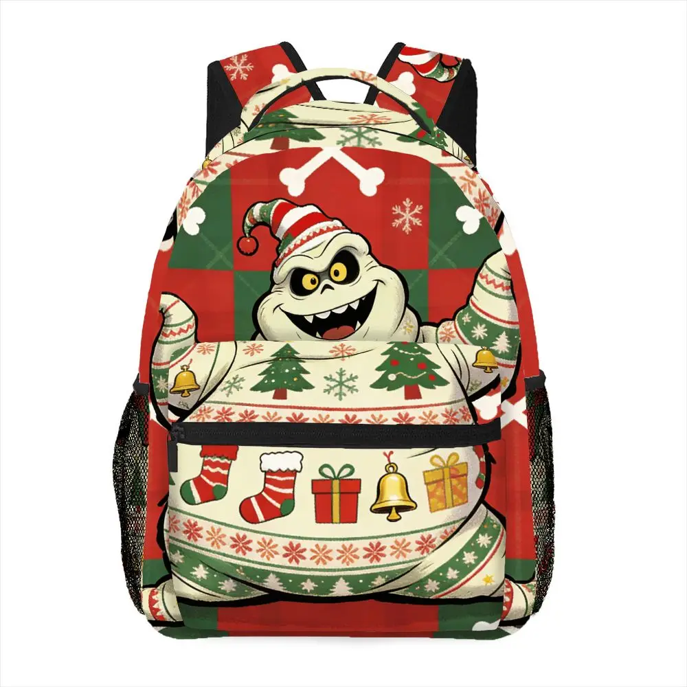 

1 шт., рюкзак Disney Christmas Oogie Boogie с принтом, регулируемые ремни, застежка-молния, стильная двойная сумка на плечо