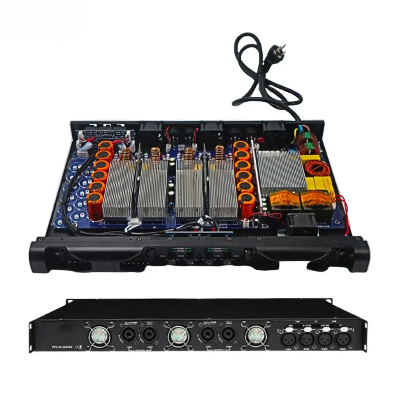 Professional high power dj audio bass amplifier 4000w 1U class d karaoke class d audio mixer amplifier