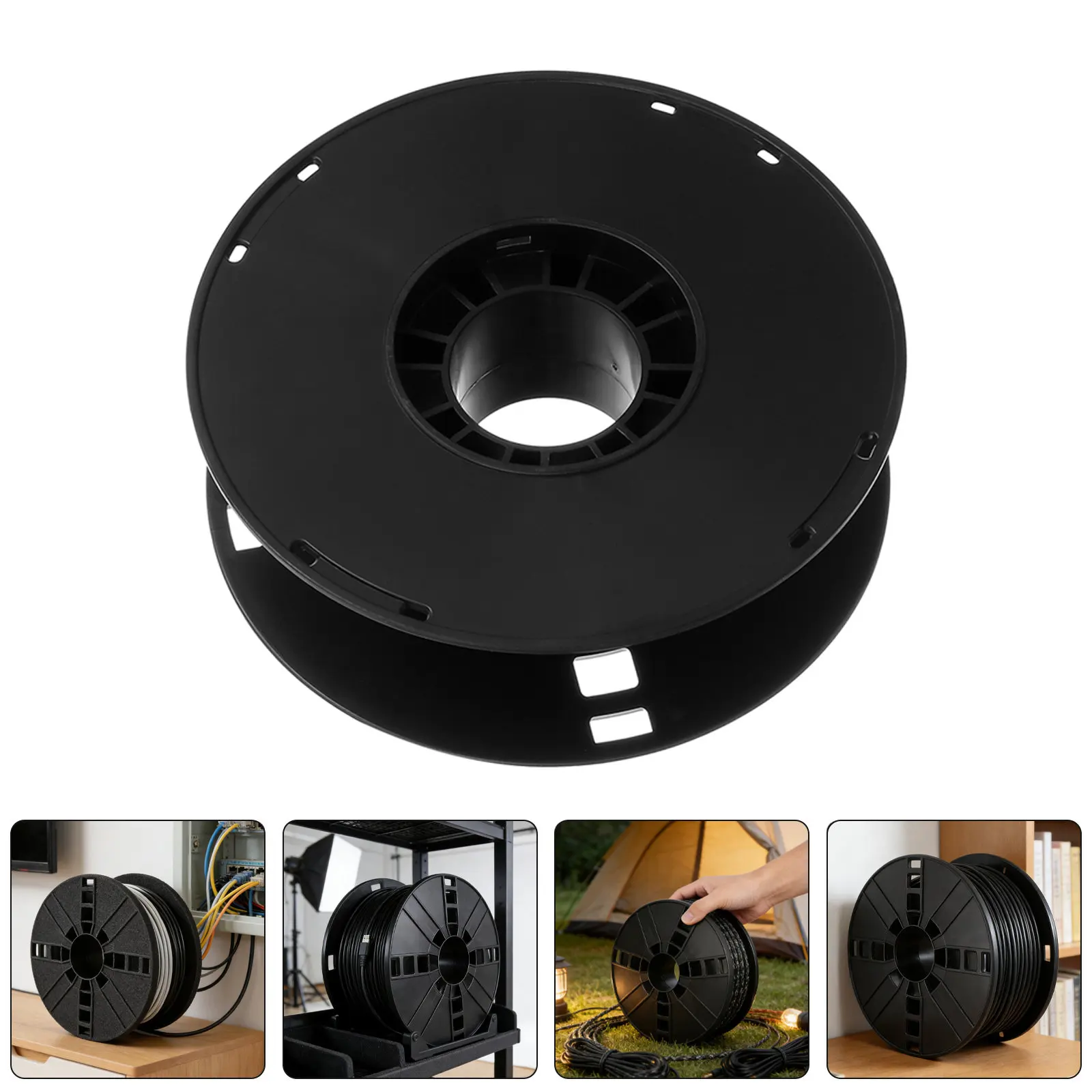 

Plastic Wire Spool Cable Reel Storage Roll for Extension Cord Power Cord Camping Workshop Garage Portable Lightweight Smooth