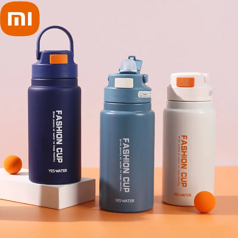 Xiaomi Thermal Water Bottle Outdoor Large Capacity Insulation Cup Water Bottle Keeps Cold Stainless Steel Sports Straw